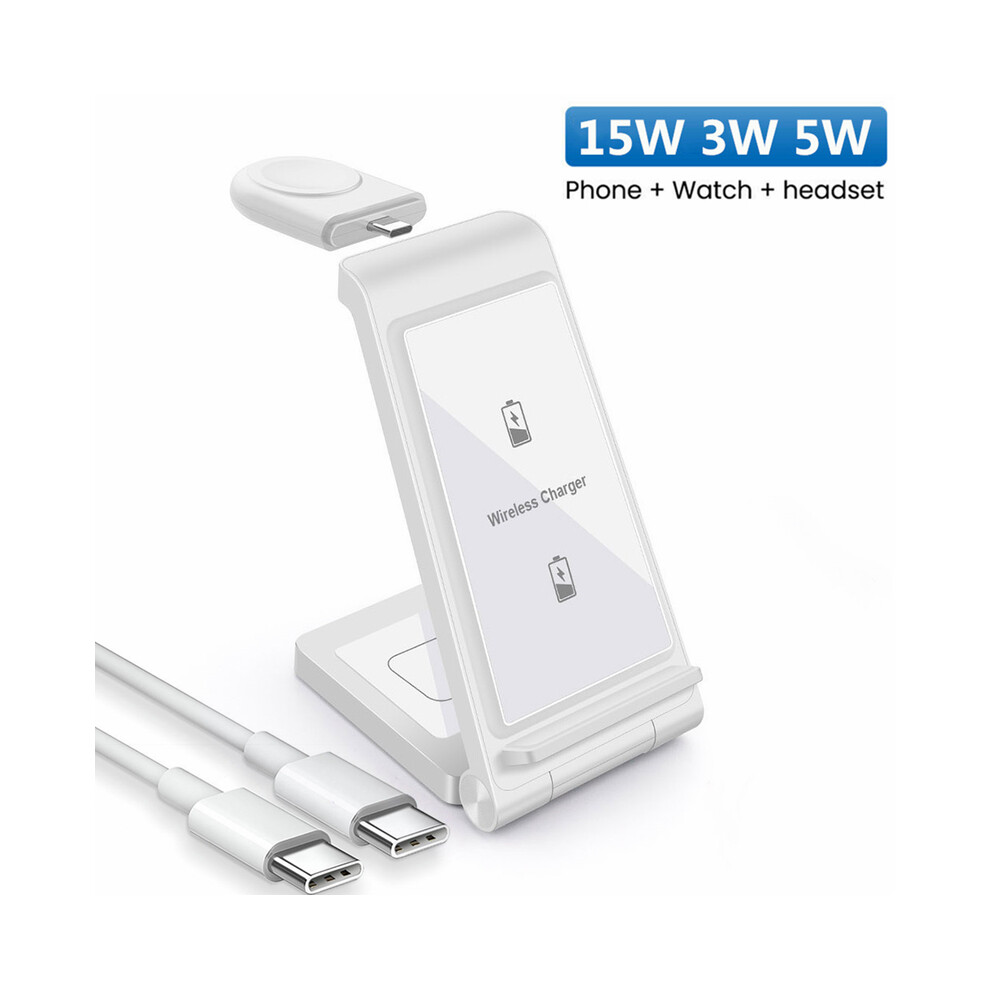 (3 in 1 white) Wireless charging stand 3 in 1 20 W fast charging docking station for Apple Watch iWatch-image-OPC-PH7Y9HM-NEW