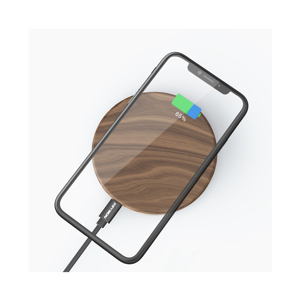 (KS-FWCP01)15W Wooden Qi Wireless Charger for iPhone 13 Pro Max 12 11 XR 8Plus Fast Wireless Charging-image-OPC-PH7Y9HV-NEW
