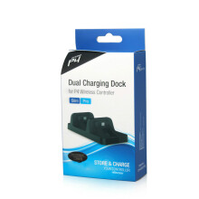 (Zwart) Dubbel USB-oplaadstation voor PS4-controller Game-oplaadstation voor Sony PlayStation 4 Wireless