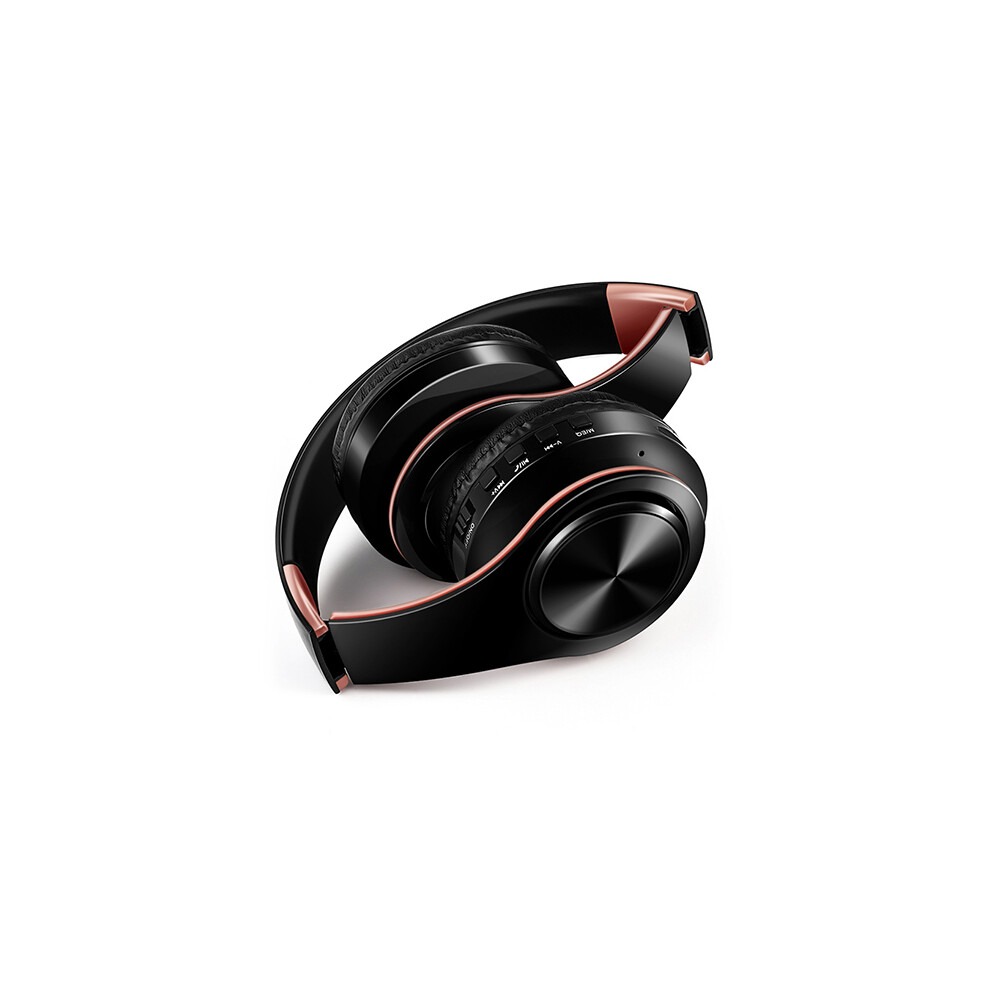 (Rose Black) Colors Wireless Bluetooth Headphones Stereo Headphones Music Headphones With Earbuds Gold/Black 9319708993493