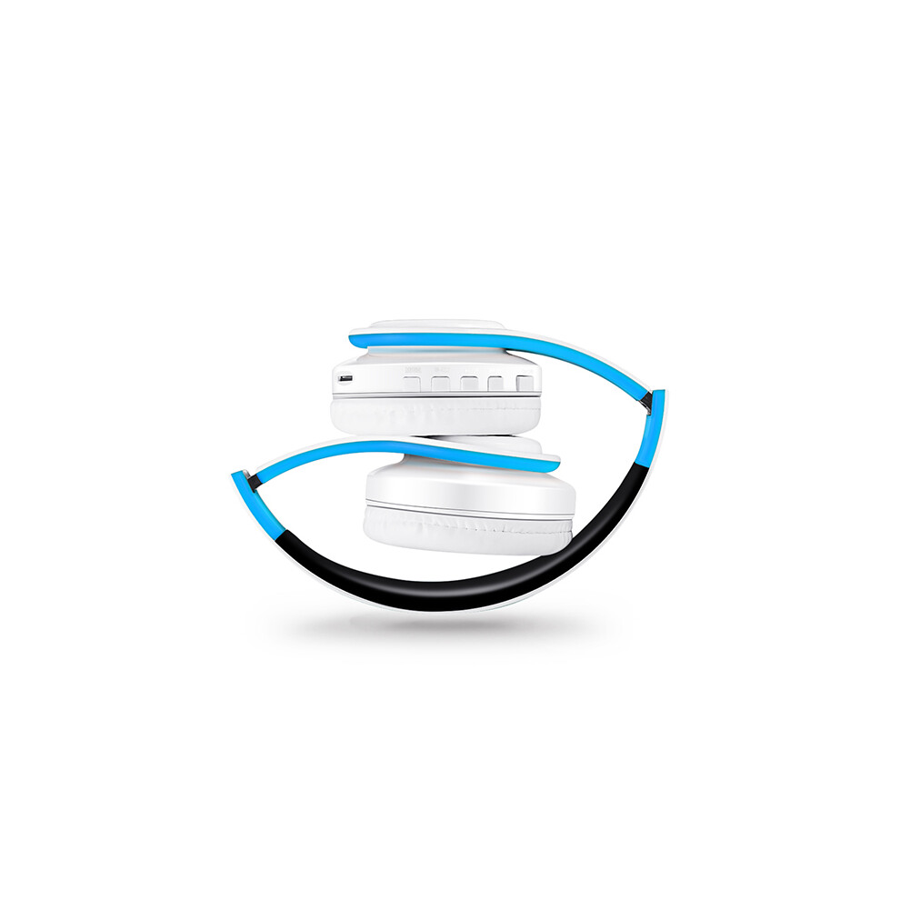 ( White) Colors Wireless Tooth Headphones Stereo Headphones Music Headphones With Earbuds Blue/White 9319708993486