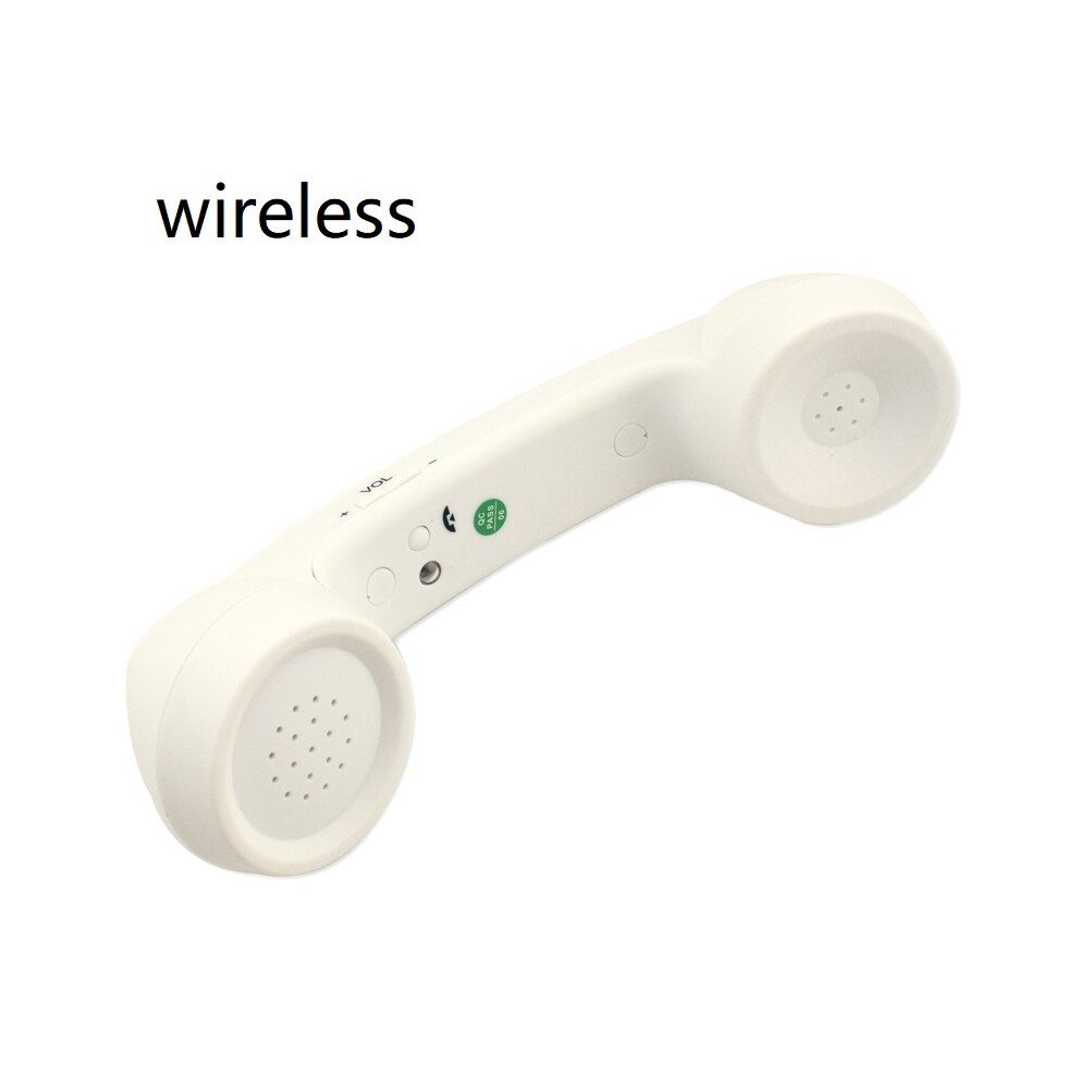 (Cordless )Data Frog Cordless Retro Telephone Handset And Corded Telephone Handset Receivers Headset White