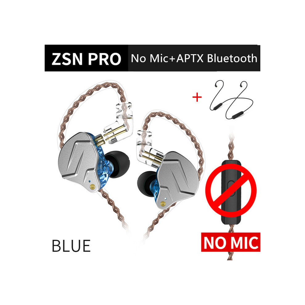 ( Nomic Tooth)Kz Zsn Pro 1Ba+1Dd Hybrid Technology Hifi Bass Earbuds Metal Earbuds Blue 9319708994117
