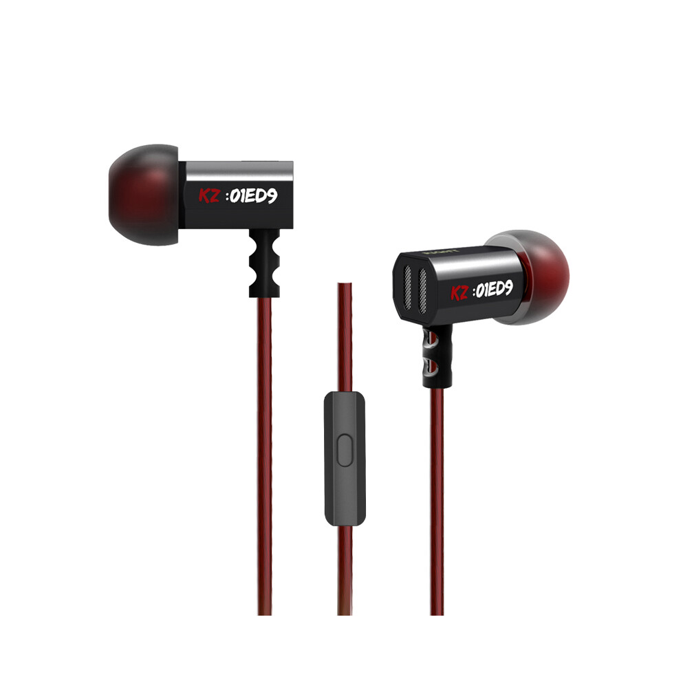 ( With Microphone)Kz Ed9 Nozzles Headphone Heavy Bass Music Headset Microphone Fever Hifi Zinc Black 9319708994384