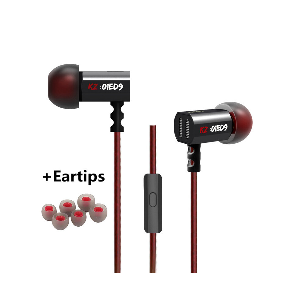 ( With Microphone Et)Kz Ed9 Nozzles Headphones Heavy Bass Music Headset Fever Hifi Black 9319708994414