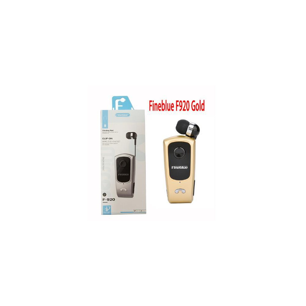 (F920 In Box) F920 Wireless Headset Bluetooth 5.0 Handsfree Headset Headset Call Reminder Vibrator Gold 9319708994827