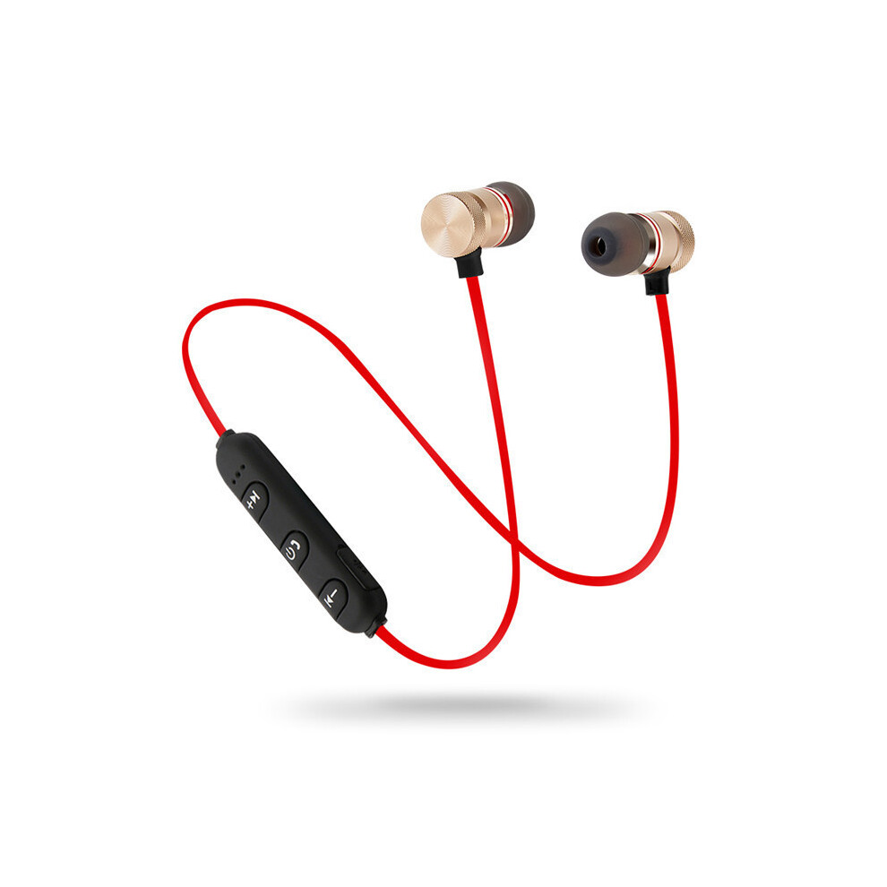(Red) 5.0 Bluetooth Wireless Headphones Bass Hifi Headset Neckband Sport Stereo Headphones Red 9319708995121