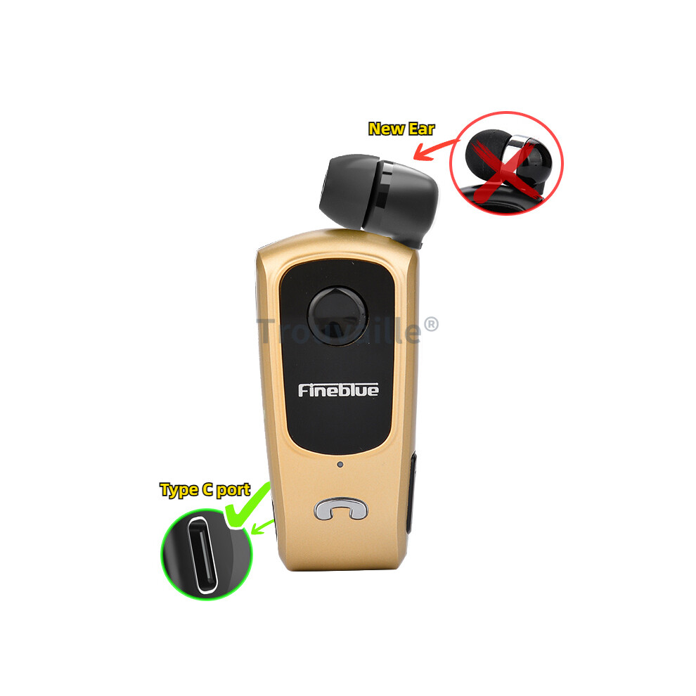 (Gold) F920 Wireless Headphone Bluetooth Headphone In Lotus With Wire Holder Headset Handsfree Retractable Gold 9319708995596