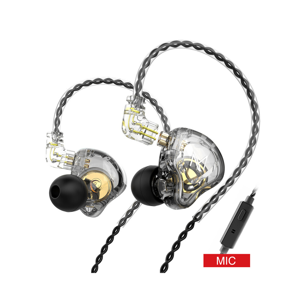 ( With Microphone 3.5)Trn Mt1 Hi-Fi 1Dd Dynamic In-Ear Headphone Station Hifi Bass Metal Monitor Grey 9319708995480