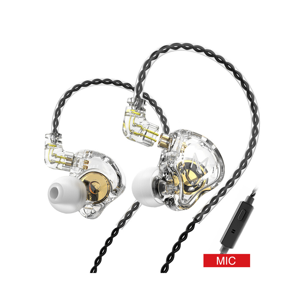 ( With Microphone 3.5)Trn Mt1 Hi-Fi 1Dd Dynamic In-Ear Headphone Station Hifi Bass Metal Monitor White 9319708995510
