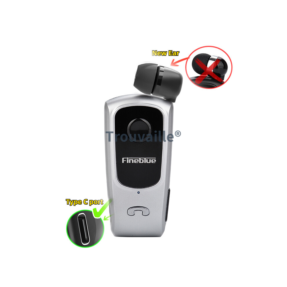 (Silver) F920 Wireless Headphone Bluetooth Headset In Lotus With Wire Holder Headset Handsfree Retractable Silver 9319708995565