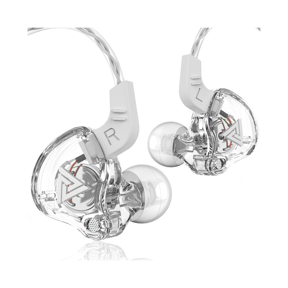 ( A And Mic)Qkz Ak6 3.5Mm Wired Headphone Copper Driver Stereo Hifi Headphone Bass White 9319708995947