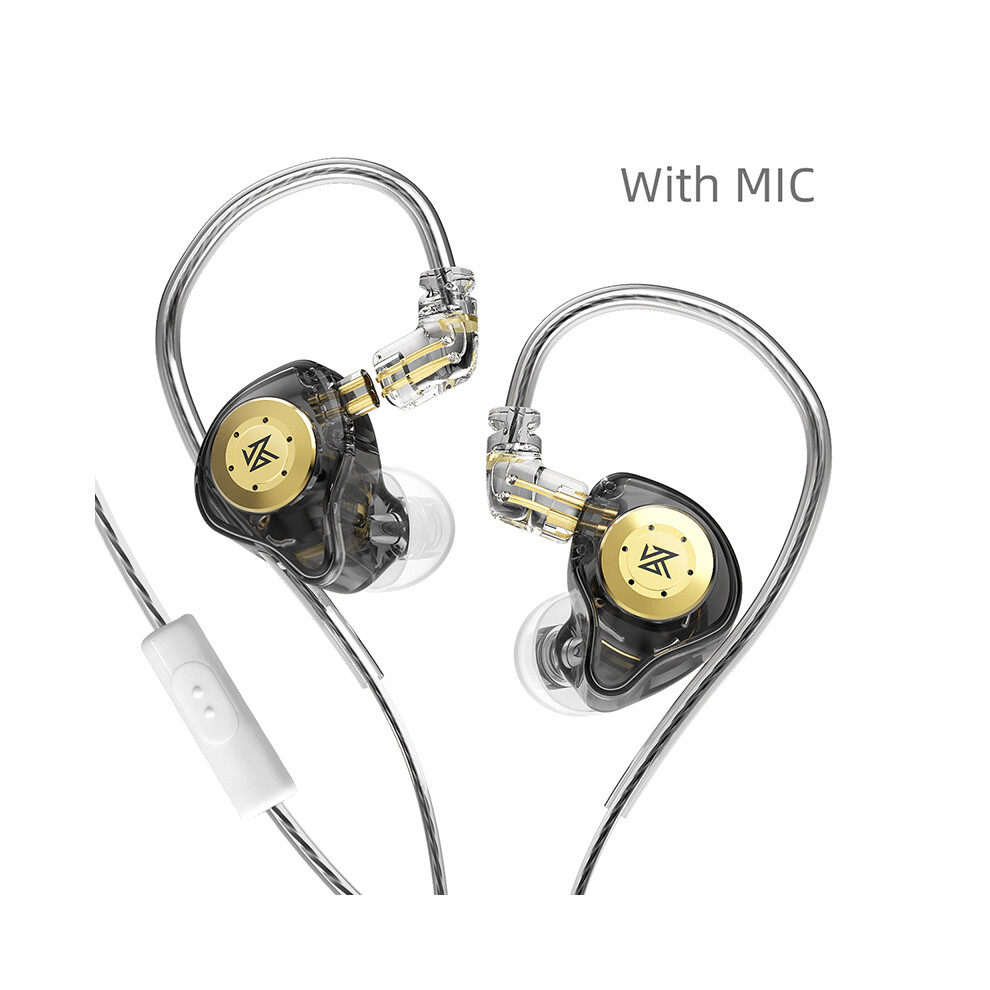 ( Mic)Kz Edx Pro In-Ear Headphones Dynamic In Ear Monitor Hifi Wired Headphone Bass Stereo Black 9319708996371
