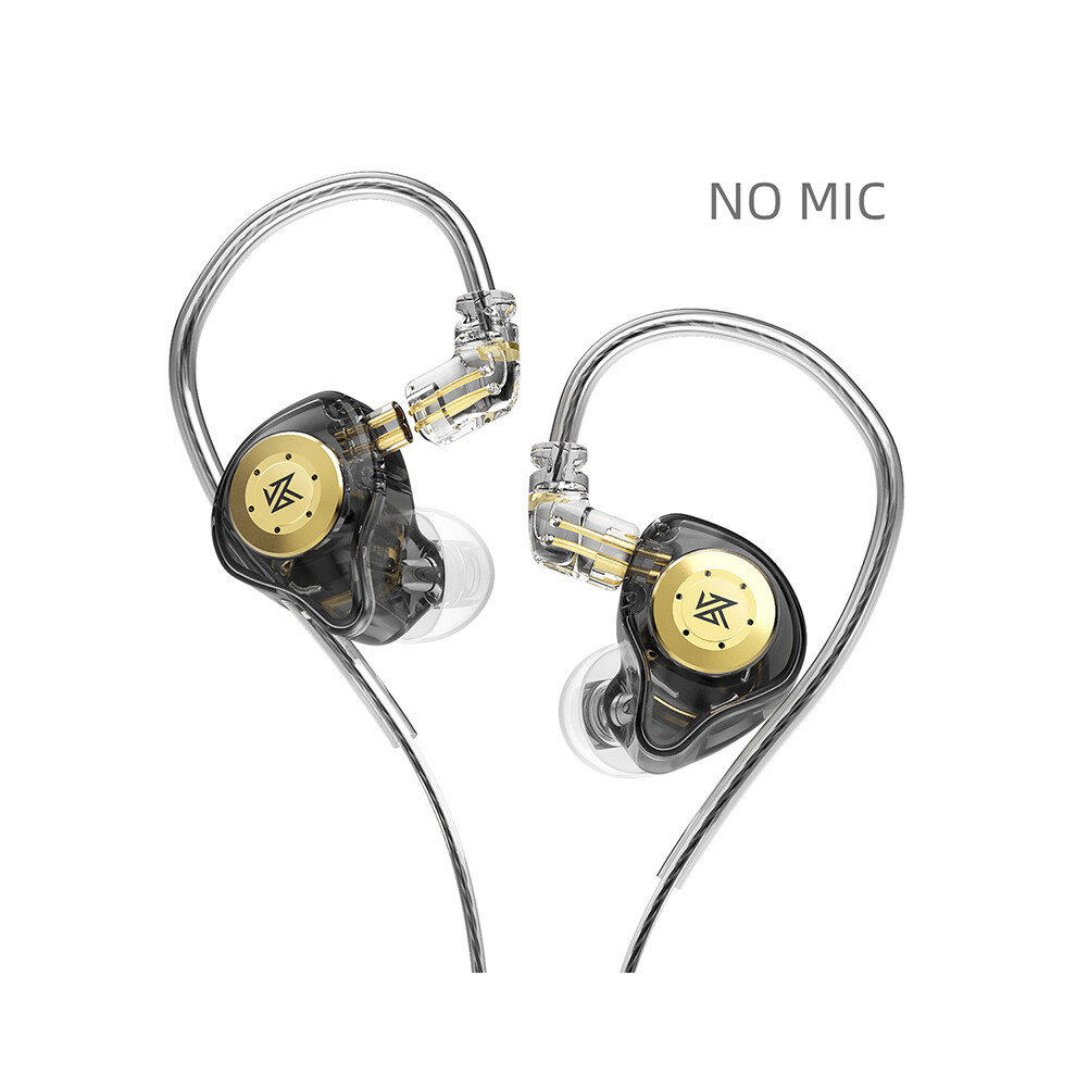 ( No Mic)Kz Edx Pro In-Ear Headphones Dynamic In Ear Monitor Hifi Wired Headphone Bass Stereo Black 9319708996418
