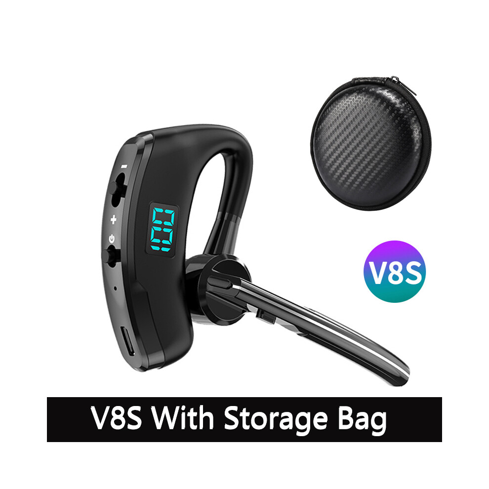 (V8s With Bag)V8s/V9s Headphone Bluetooth 5.0 Business Handsfree Wireless Headphone Stereo 9319708996623