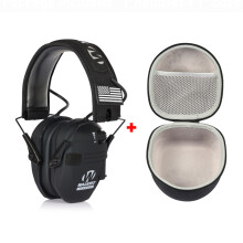 (black with case)Electronic Shooting Earmuffs Tactical Headphones Earmuffs Noise Canceling