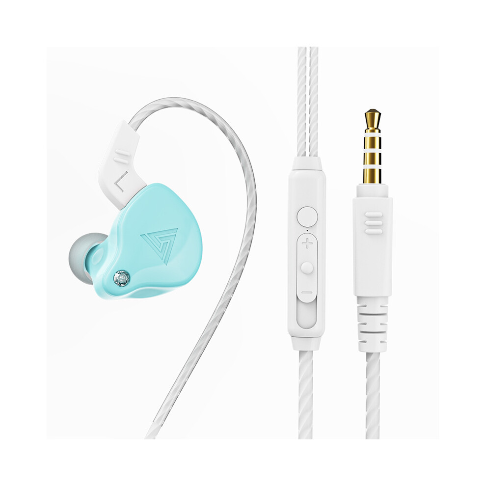 (Macaron )Qkz Ak6 Copper Driver Hifi Wired Headphone Ps4 Sports Gaming Headphone Bass Stereo Headphone Blue 9319708997460