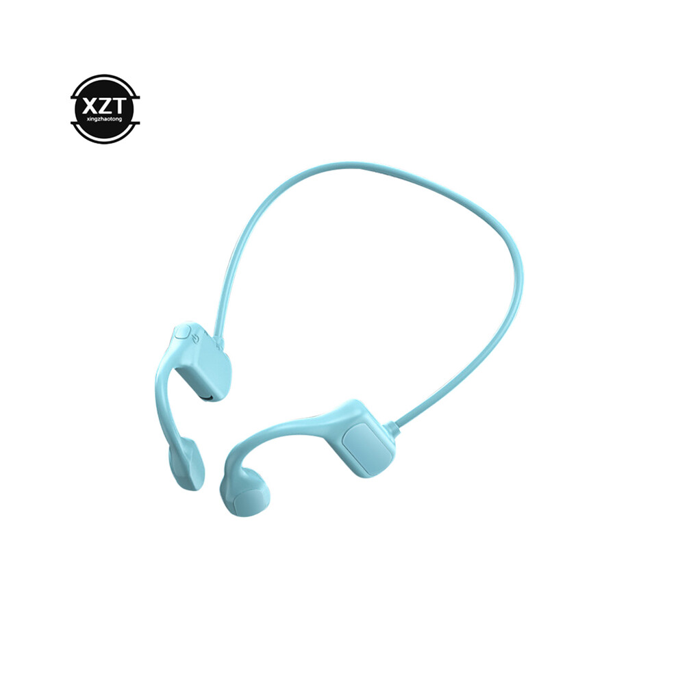 (Blue)Bl09 Tooth 5.0 Wireless Headset Sports Stereo Headphone Bone Conduction Audio Equipment Blue 9319708998771