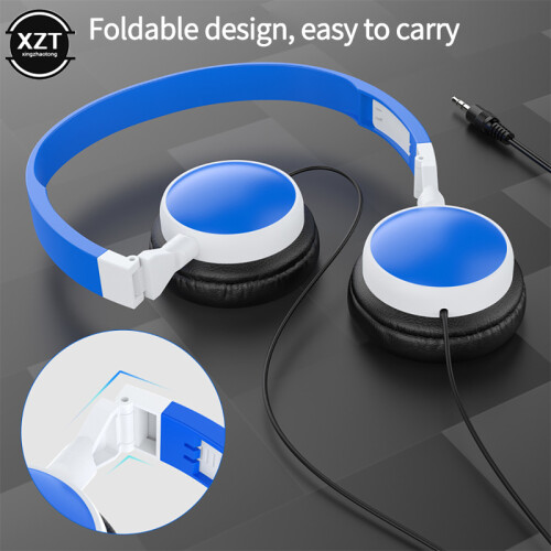 (Black) Wired Foldable 3.5mm Headphone Head Mounted Headphone Headphone Headphone 2