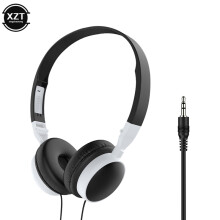 (Black) Wired Foldable 3.5mm Headphone Head Mounted Headphone Headphone Headphone