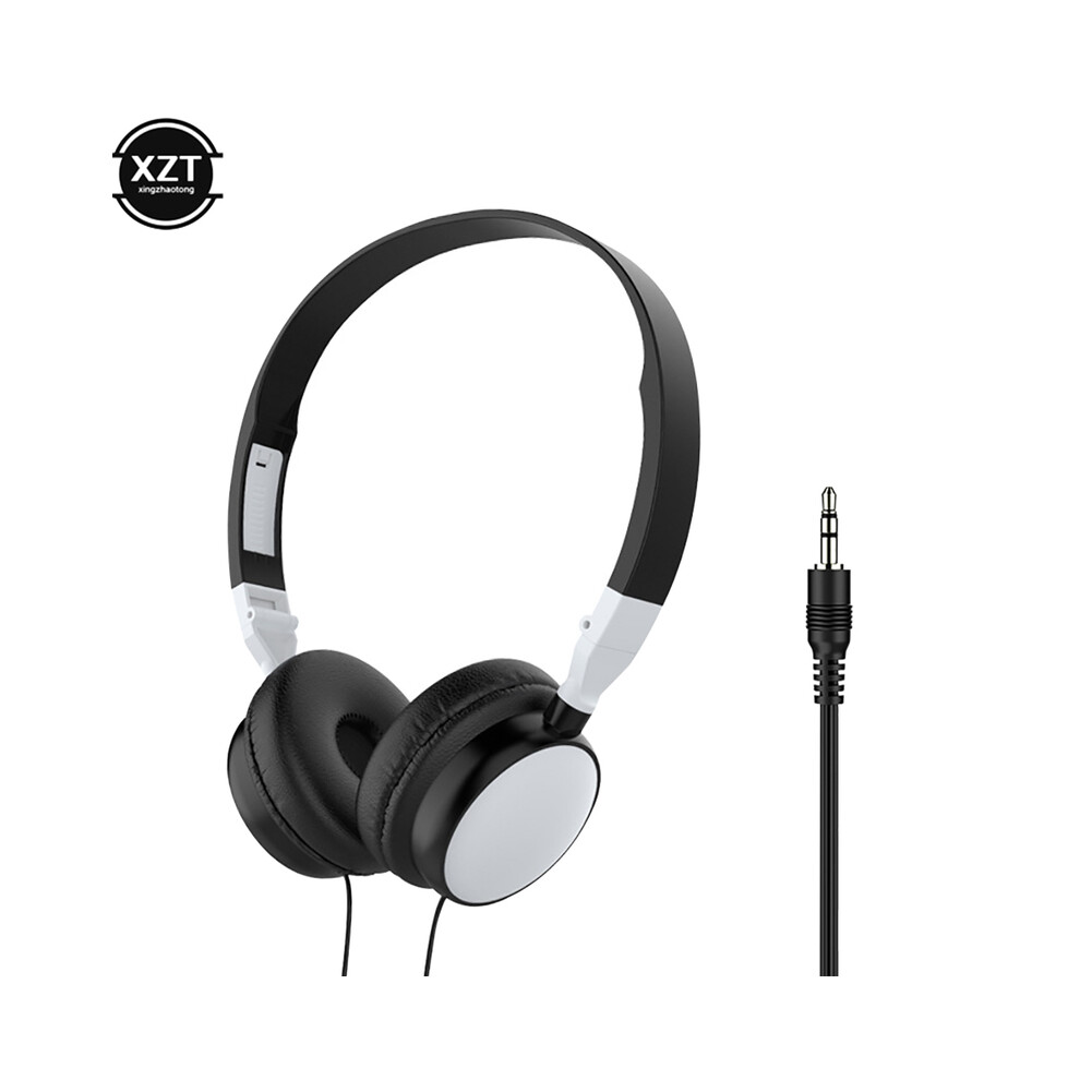 (White) Wired Foldable 3.5Mm Headphone Head Mounted Headphone Headphone Headphone White 9319708998955