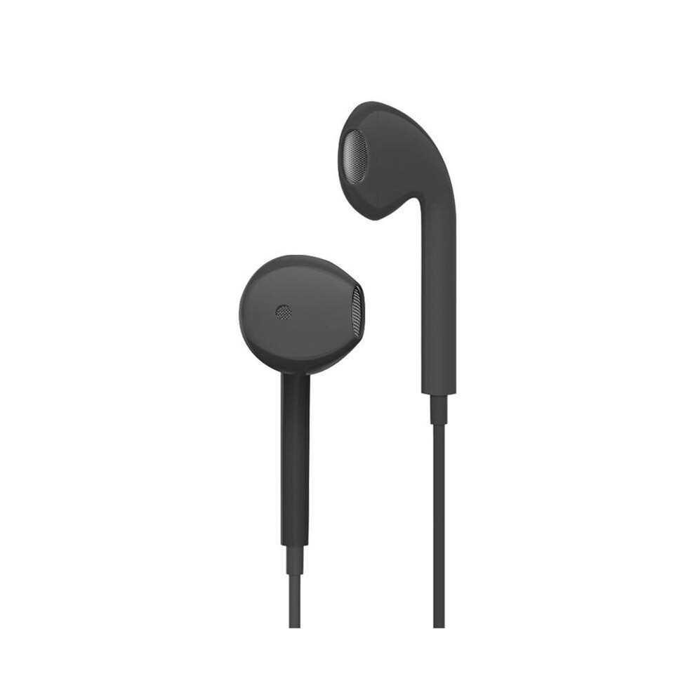 (Black)Wired Headphone With Microphone 3.5Mm Headphone Plug In-Ear Headphone Music Earplugs Black 9319708999143