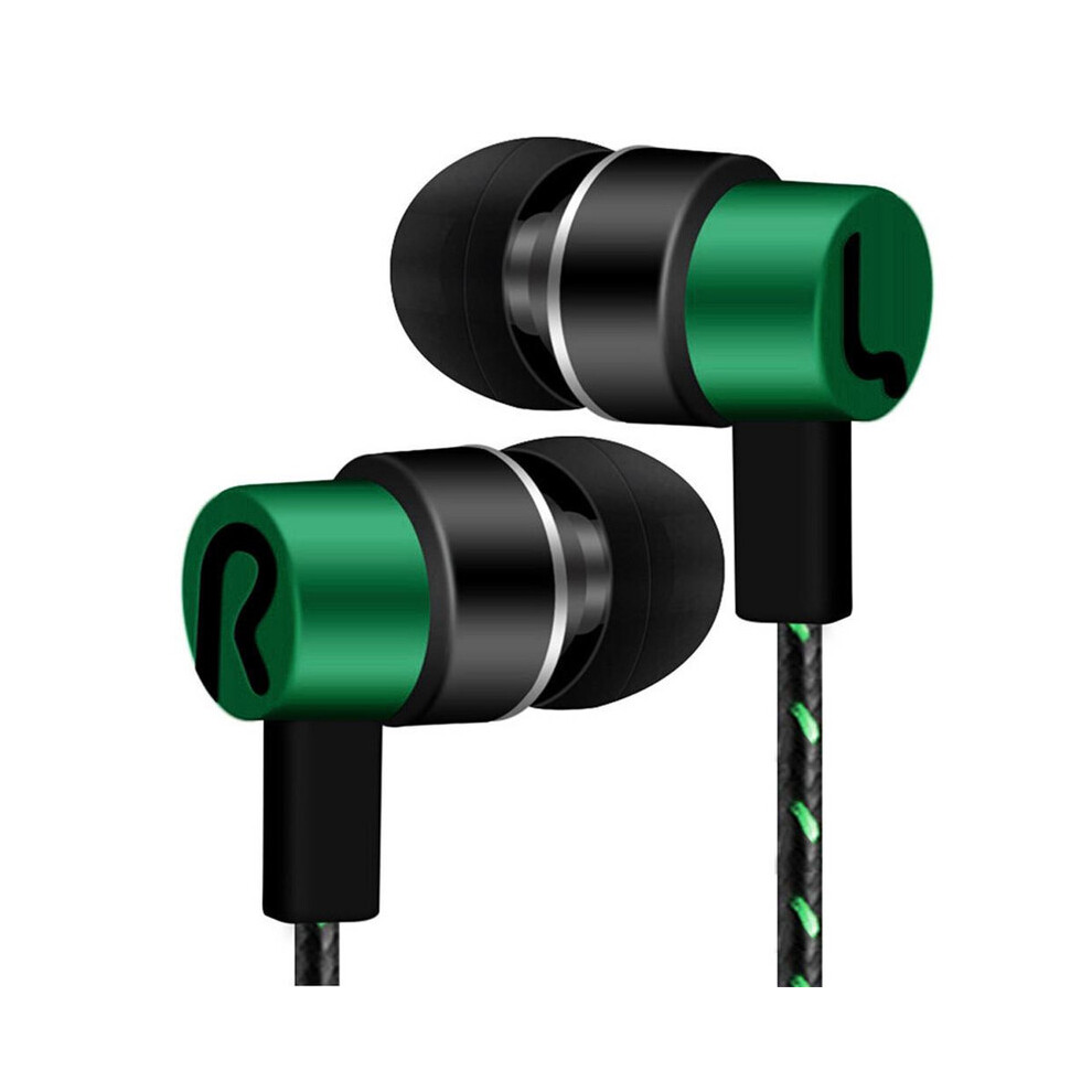 (Green) Headphone Wired Earbuds For Phones Universal 3.5Mm In-Ear Stereo Headphone Green 9319708999570