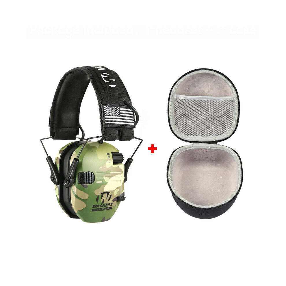 (With Camo Case)Electronic Shooting Earmuffs Tactical Headphones Earmuffs Noise Canceling 9319708997149