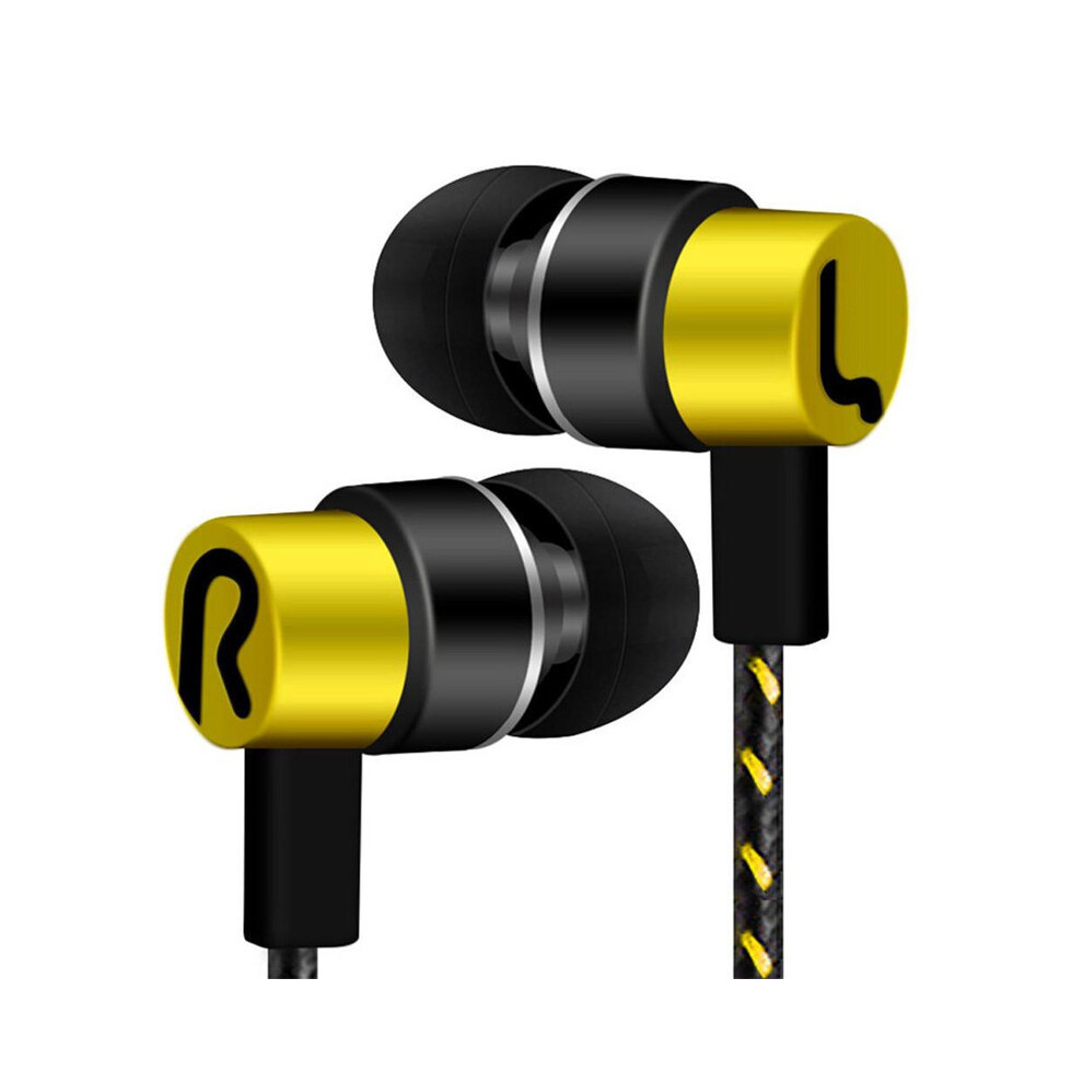 (Gold) Headphone Wired Earbuds For Phones Universal 3.5Mm In-Ear Stereo Headphone Gold 9319708999532