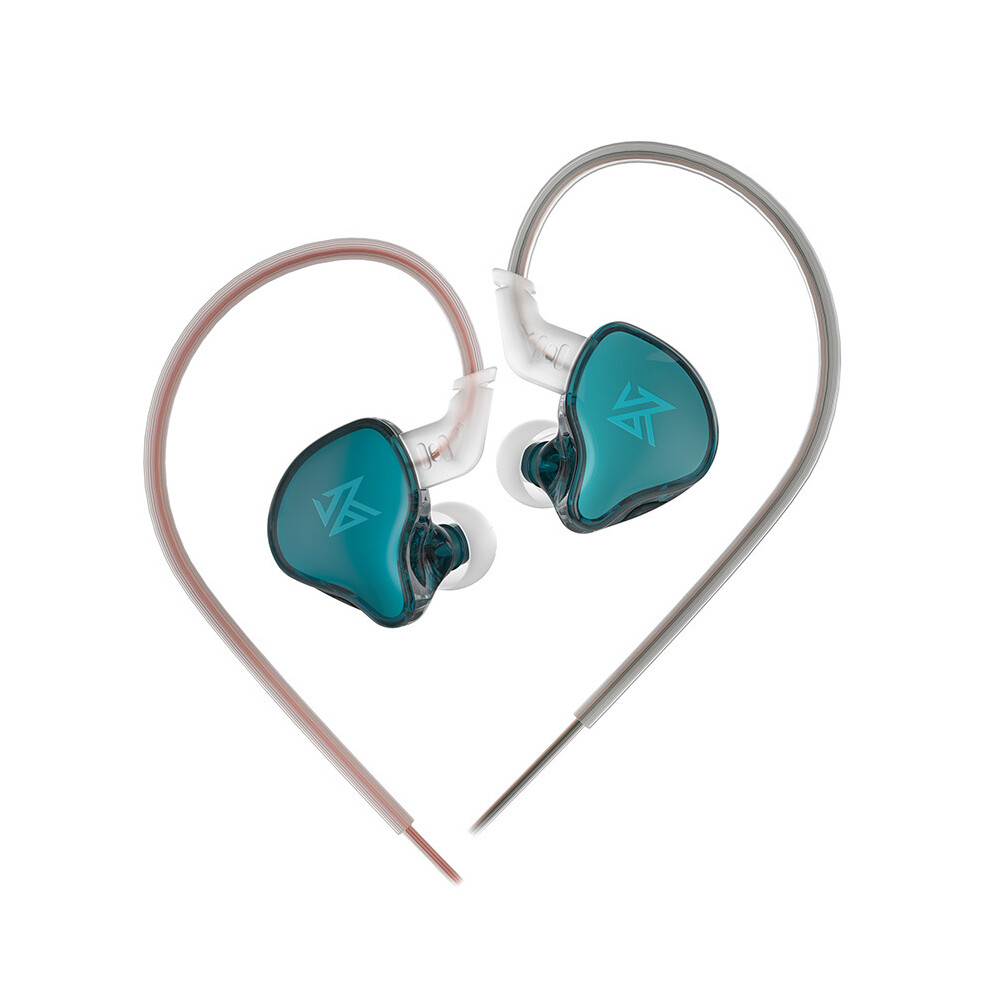 (Edcx No Microphone)Kz Edcx Wired Headphones Earphones Headphones Hifi Bass Music Cyan 9319708000627