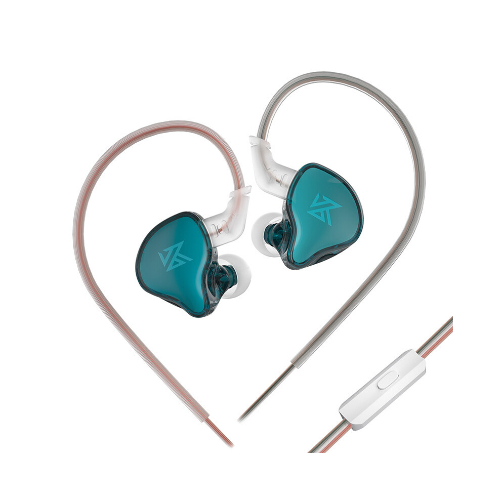(Edcx And Mic)Kz Edcx Wired Headphones Earbuds Headphones Hifi Bass Music Earbuds Cyan 9319708000641