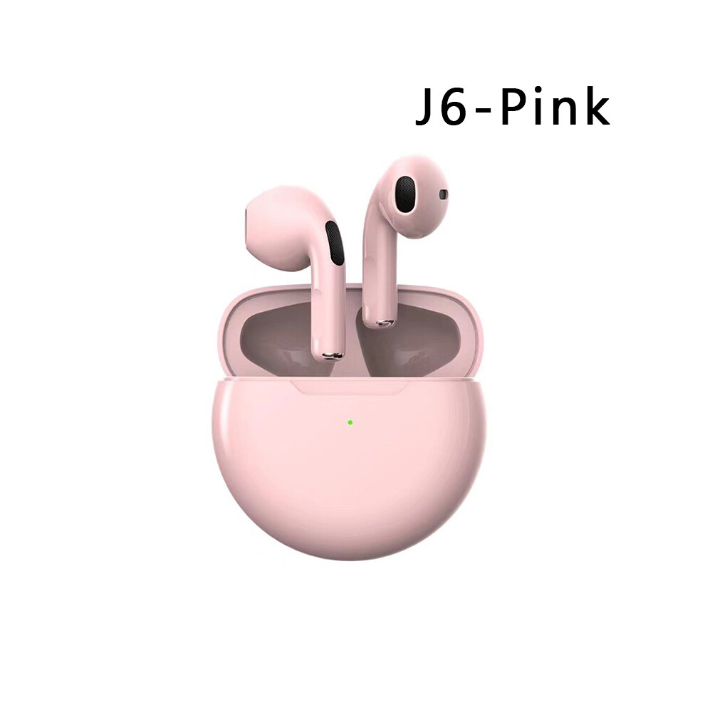 (J6-)Tws Pro 6 Headphone Bluetooth Headphone With Mic 9D Stereo Hifi Headphone Pink 9319708000832
