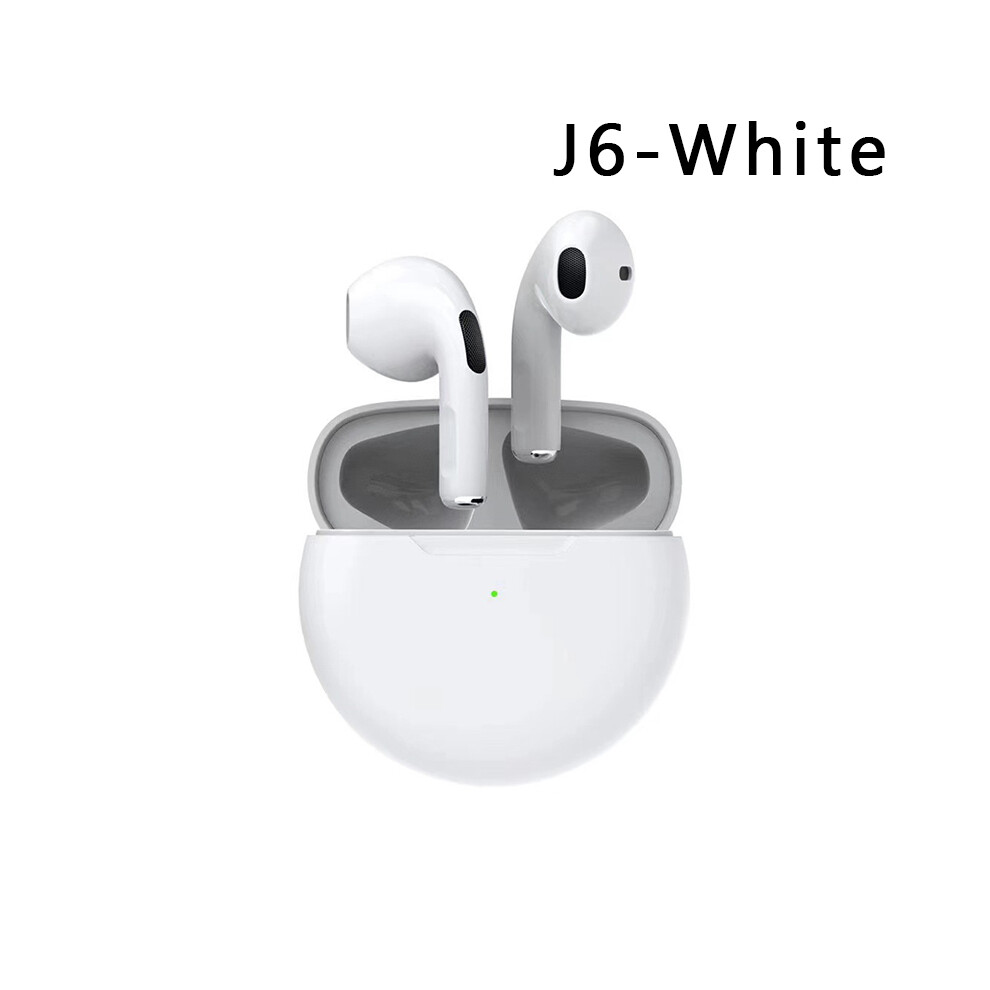 (J6-)Tws Pro 6 Earphone Bluetooth Headphone With Mic 9D Stereo Hifi Headphone For Iphone White 9319708000849