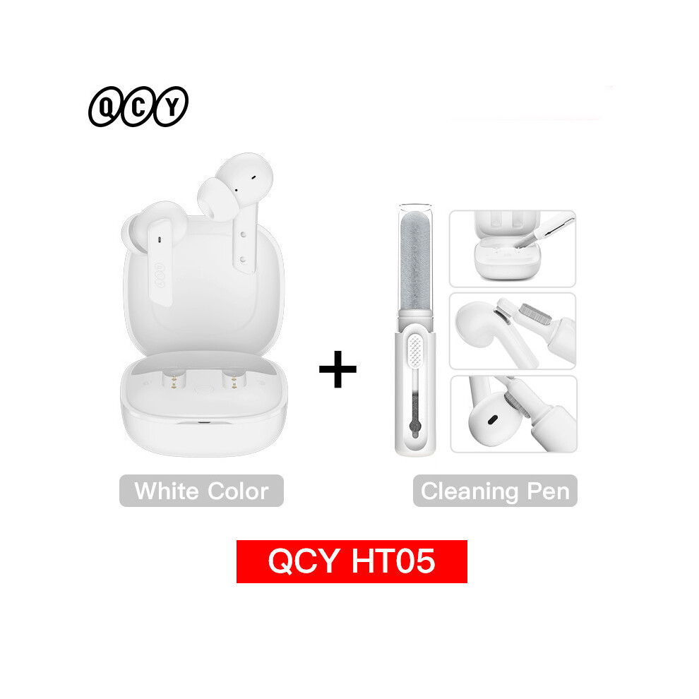 ( With Clearpen)Qcy Ht05 Anc Wireless Tws Bluetooth 5.2 Earbuds 40Db Active White 9319708001013