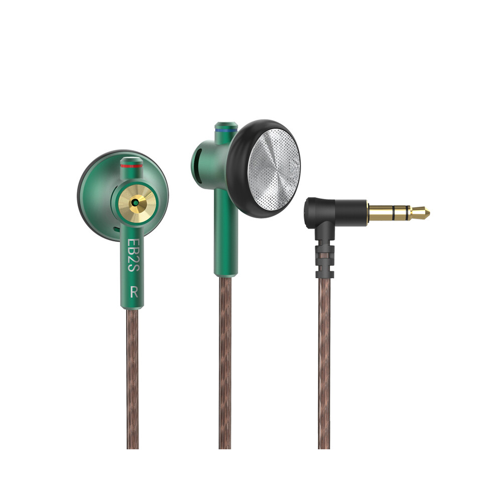 (3.5Mm Without Microphone)Nicehck Eb2s 3.5Mm 4.4Mm Metal Cnc Hifi Earphone 15.4Mm Green 9319708001129