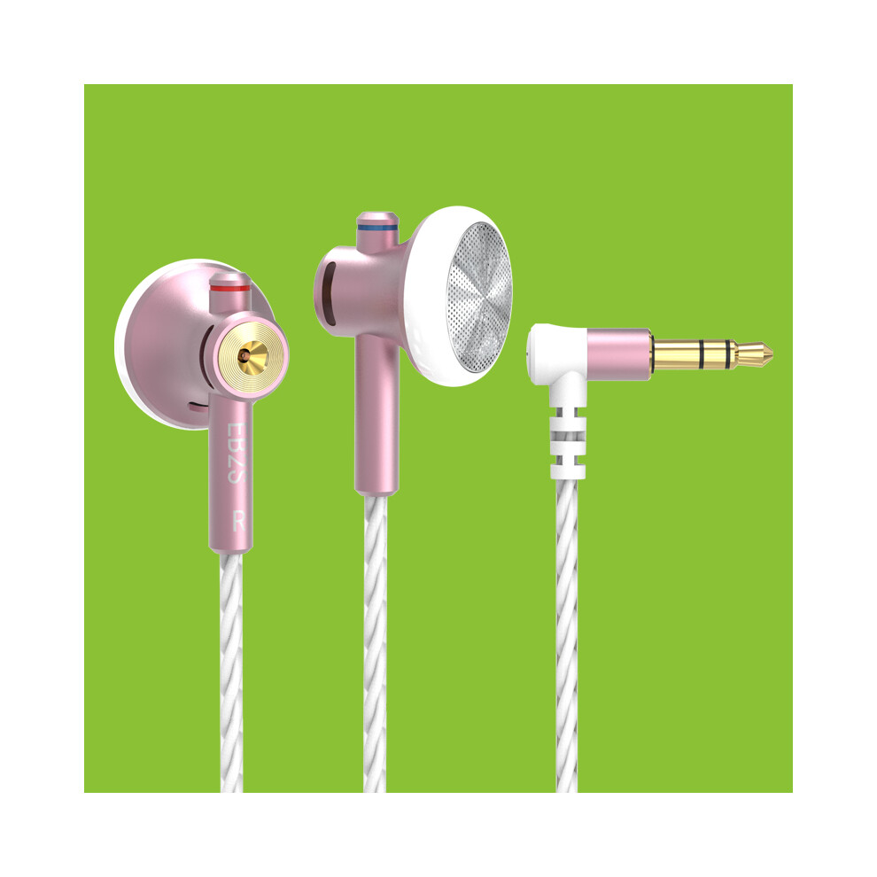 (3.5Mm No Mic)Nicehck Eb2s 3.5Mm 4.4Mm Metal Cnc Hifi Earphone 15.4Mm Lcp Pink 9319708001136