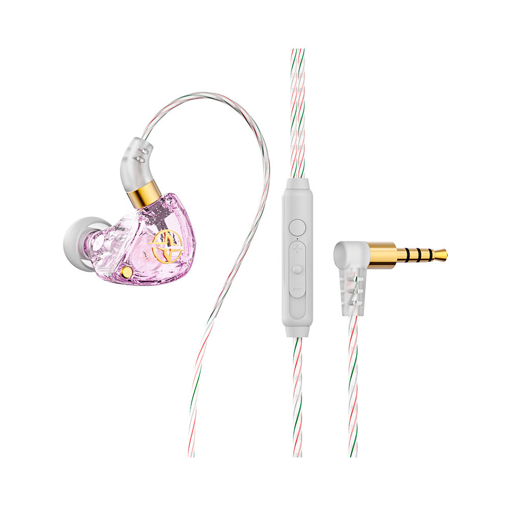 (Purple)X6 Wired Hifi Headphone In-Ear Bass Headphone With Mic Dynamic Music Monitor Earbuds Purple 9319708001327