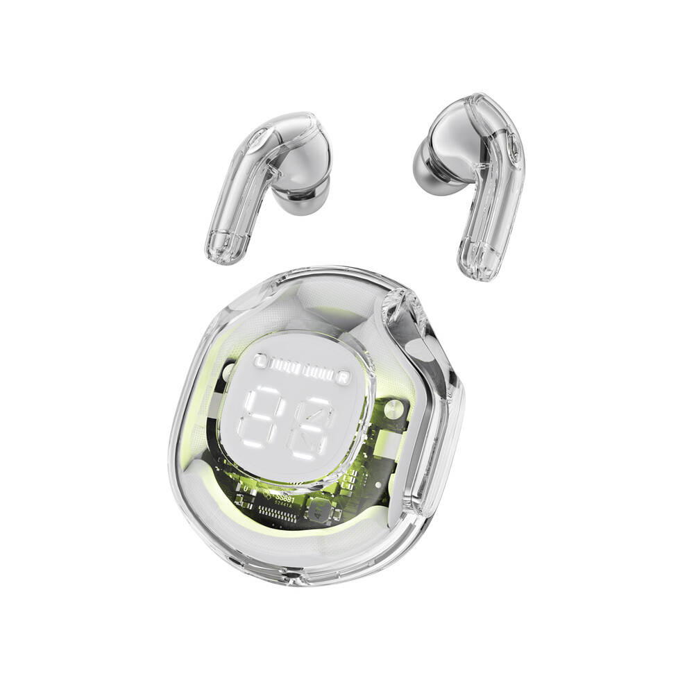 ( Moon)Acefast New T8 Tws Wireless Headphones Bluetooth 5.3 Headphone Sports Gaming Headphone White 9319708001235