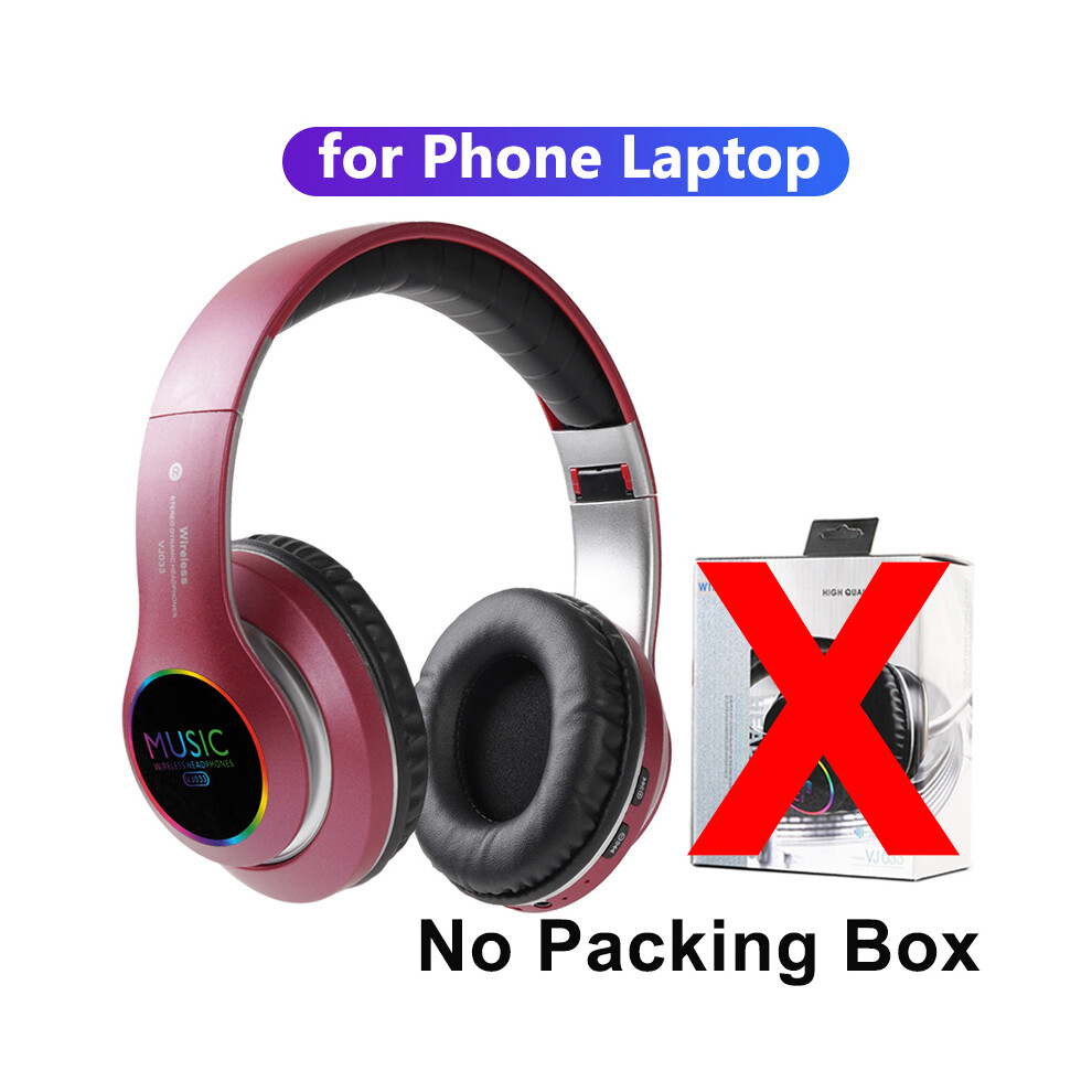 ( No Box)New Hifi Stereo Headphone Bluetooth Headphone Music Headphone Support Sd Card Red 9319708001815