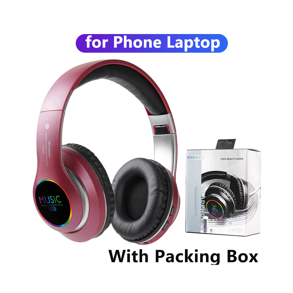 (Red)New Hifi Stereo Headphone Bluetooth Headphone Music Headphone Support Sd Card With Microphone Red 9319708001853