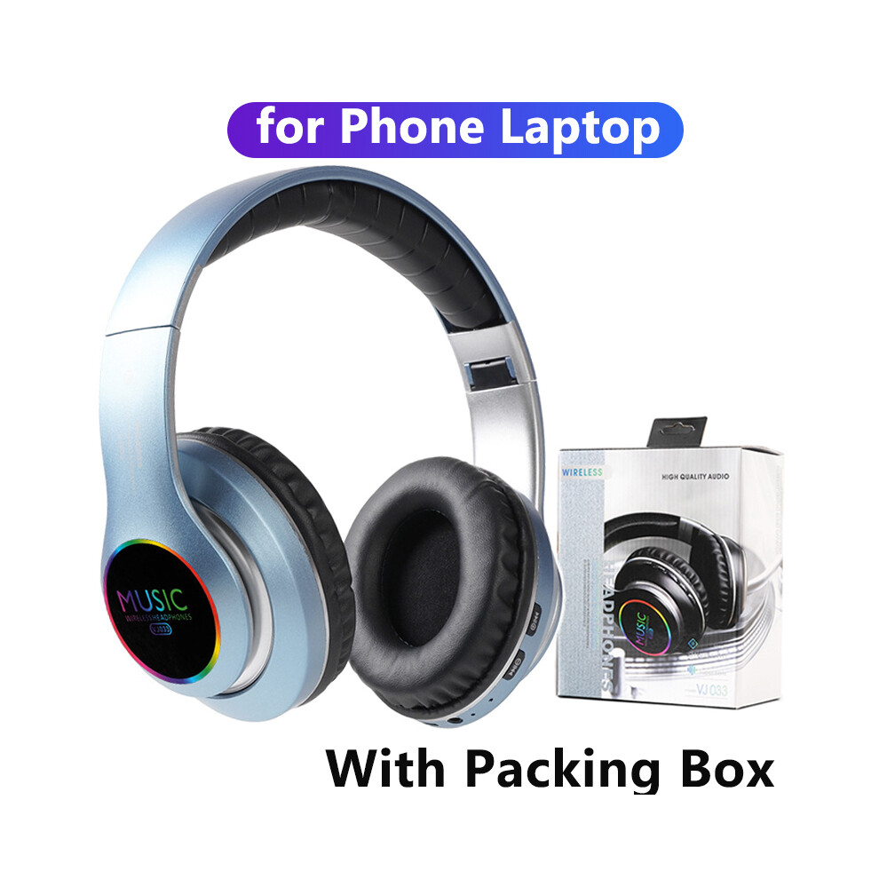 (Blue)New Hifi Stereo Headphone Tooth Headphone Music Headphone Support Sd Card With Microphone Blue 9319708001877