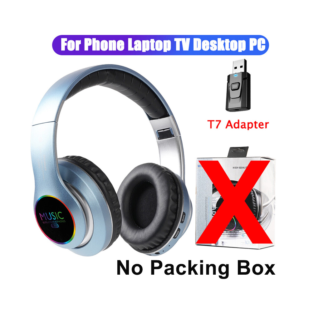 ( T7 Without Box)New Hifi Stereo Headphone Tooth Headphone Music Headphone Support Blue 9319708001884