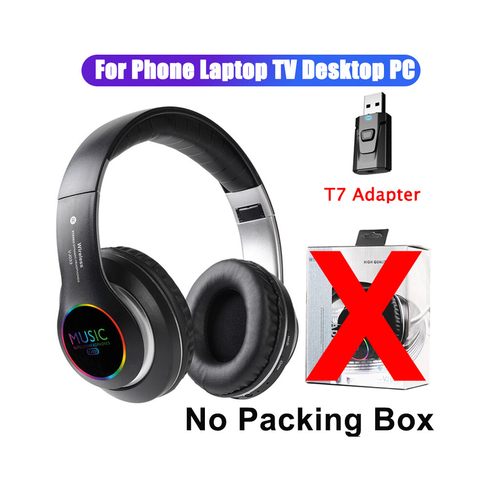 ( T7 Without Box)New Hifi Stereo Headphone Bluetooth Headphone Music Headphone Support Black 9319708001891