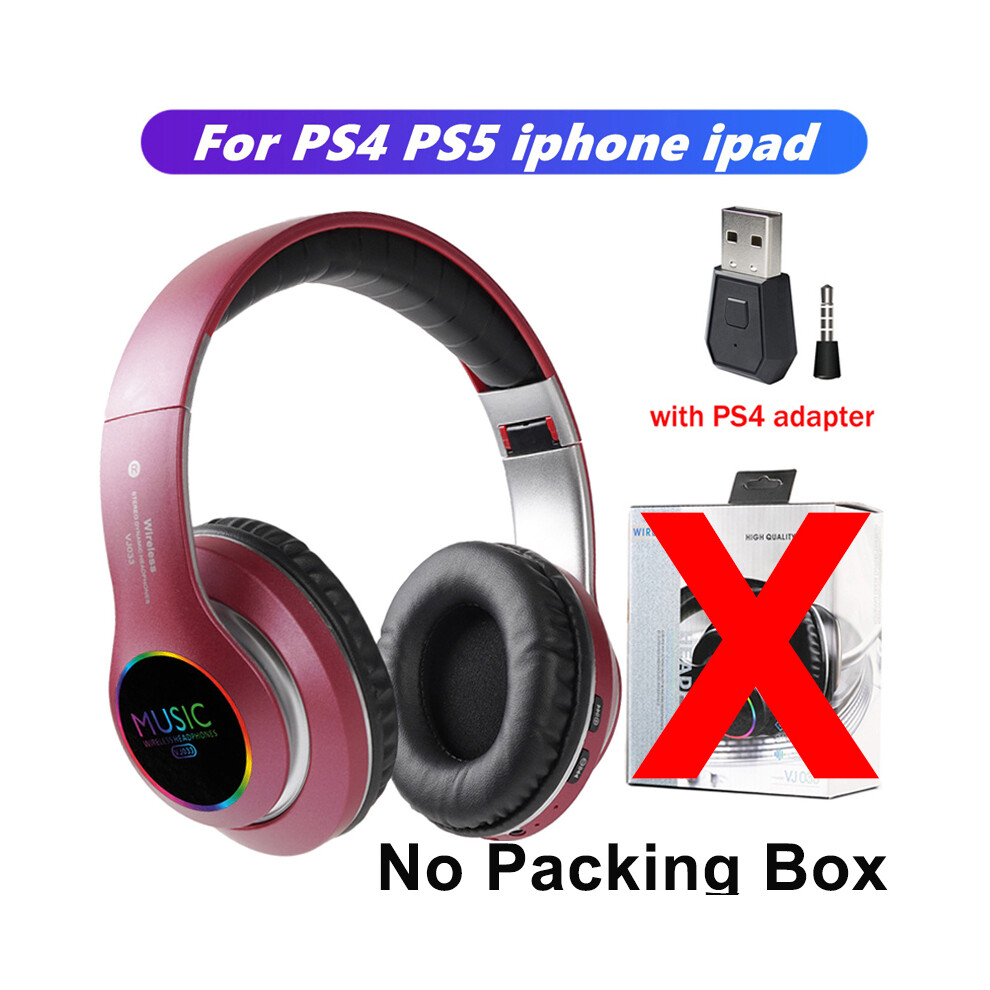 ( P4 Without Box)New Hifi Stereo Headphone Bluetooth Headphone Music Headphone Support Red 9319708001945