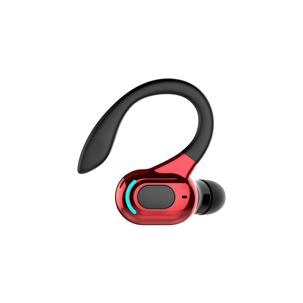 (Red)Bluetooth 5.2 Earbuds Waterproof Wireless Headphones With Microphone Mini Ear Hooks Red 9319708002393