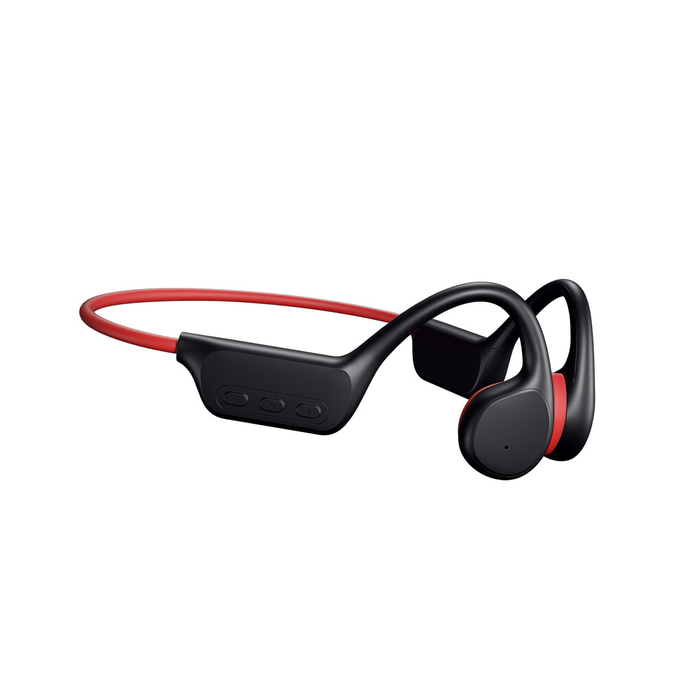 (Red)Bone Conduction Bluetooth Headset Sweatproof Waterproof Ipx8 Headset For Swimming Red 9319708002027