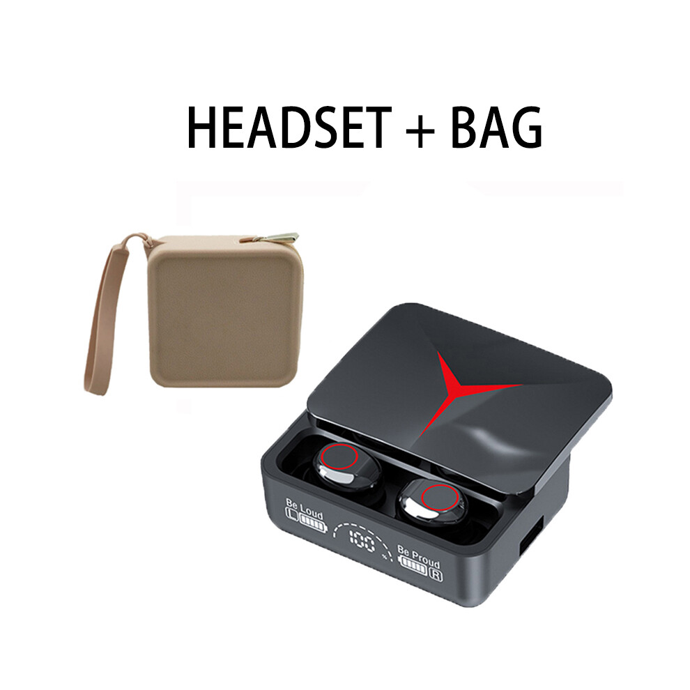 (-M90 Pro Bag)M90 Pro Tws Wireless Headphones With Microphone Bluetooth 5.3 Headphones High Quality Black 9319708002454