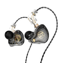 (x2 Pro Black)X2 Pro 3.5mm Detachable Wired Headphone Double Dynamic HiFi Headphone Bass Headphone