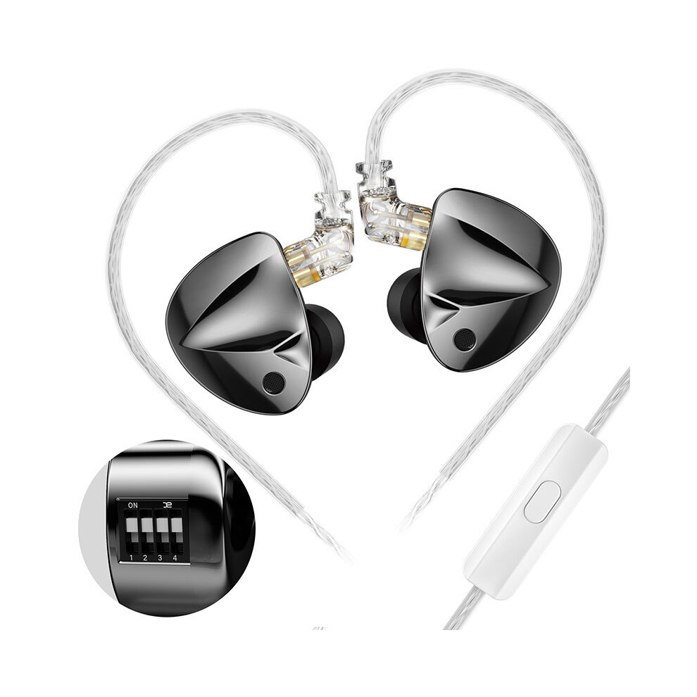 (D-Fi Tuning Mic)Kz D-Fi 4-Level In-Ear Monitor Hifi Headphone Customizable Tuning Switch Headphone 9319708003079