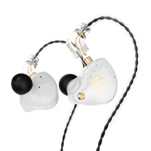 (x2 Pro White)X2 Pro 3.5mm Detachable Wired Headphone Double Dynamic HiFi Headphone Bass Headphone